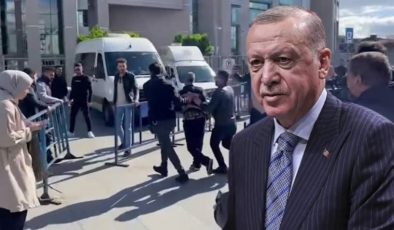 Adliye önünde ‘Erdoğan hırsız’ diye bağıran bir kişi gözaltına alındı