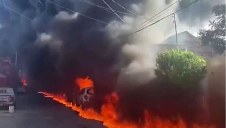 Meksika’da kaza yapan tanker kenti yaktı