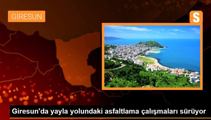 Giresun’da yayla yolundaki asfaltlama çalışmaları sürüyor